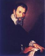 Bernardo Strozzi Portrait of Claudio Monteverdi in Venice oil on canvas